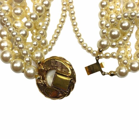 Carolee Torsade Multi-strand Pearl Necklace Diana style - Picture 6 of 8